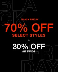 Black Friday 70% off select styles and 30% Off Sitewide