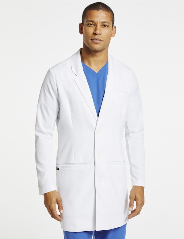 Men's Signature Lab Coat in White Men's Lab Coats by Jaanuu