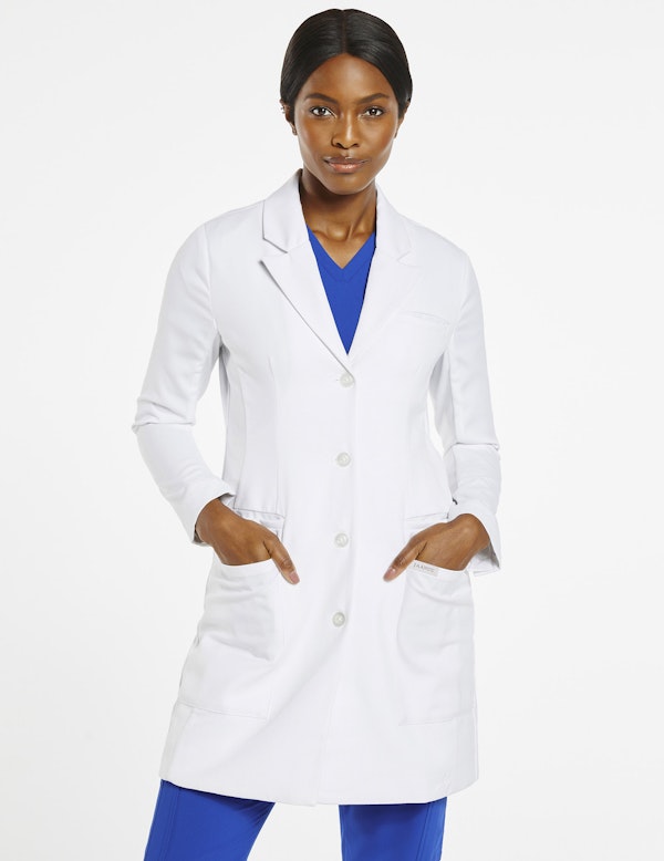 Women's Signature Lab Coat (Original) in White Lab Coats by Jaanuu