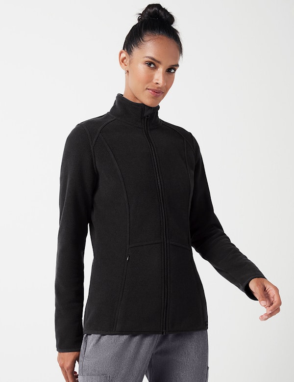 Polar Fleece Jacket in Black - Women's Jackets by Jaanuu