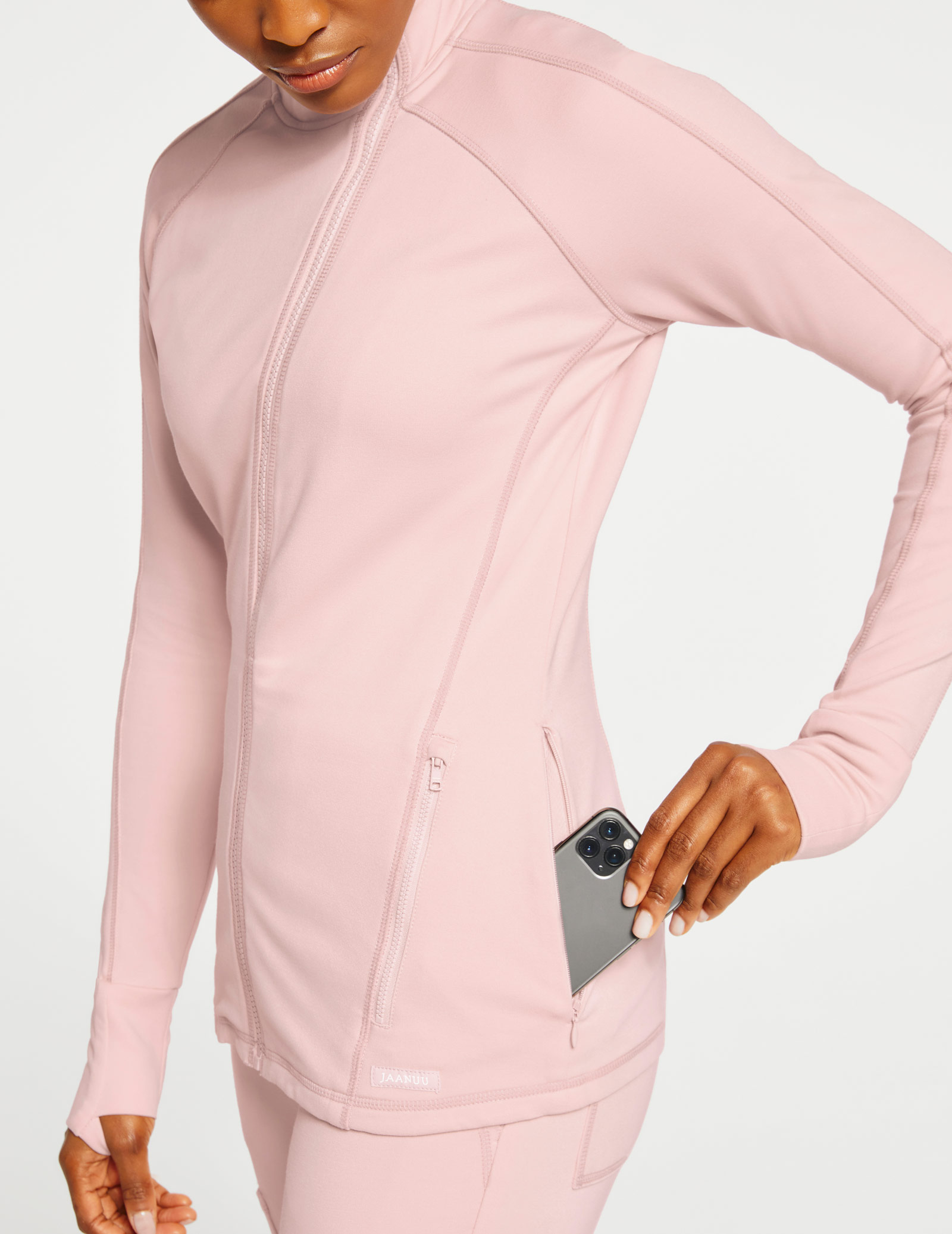 pink athletic jacket