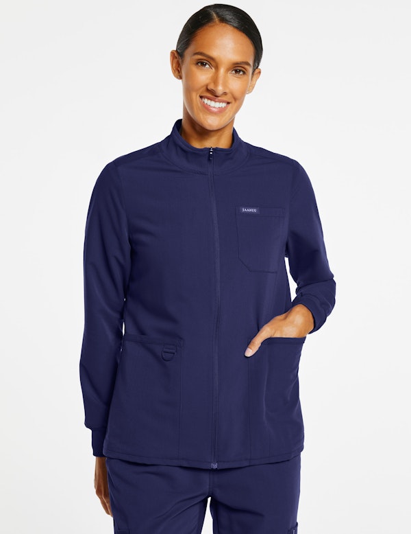 Women's Navy Clasic Scrub Jacket Jaanuu