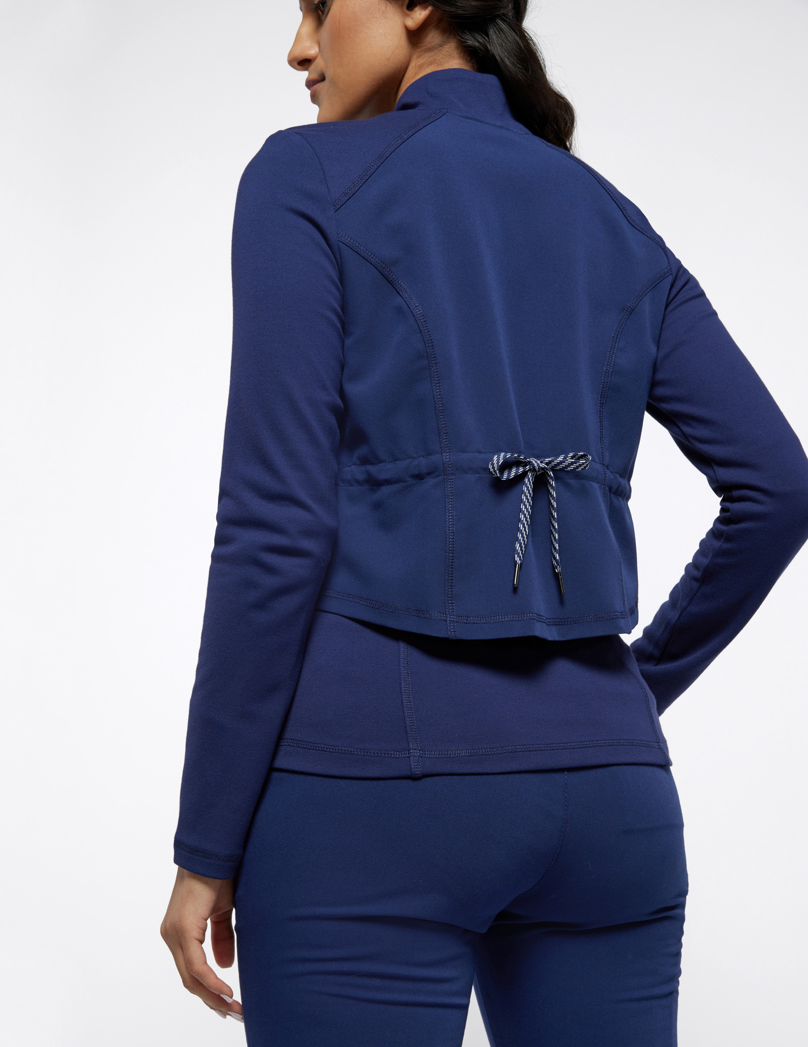 navy peplum jacket
