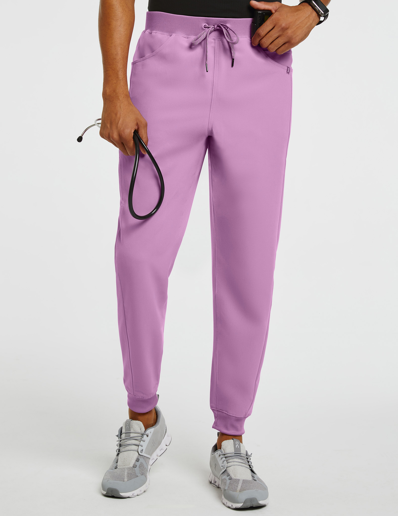 Men's Mauve Jogger Scrub Pants with 