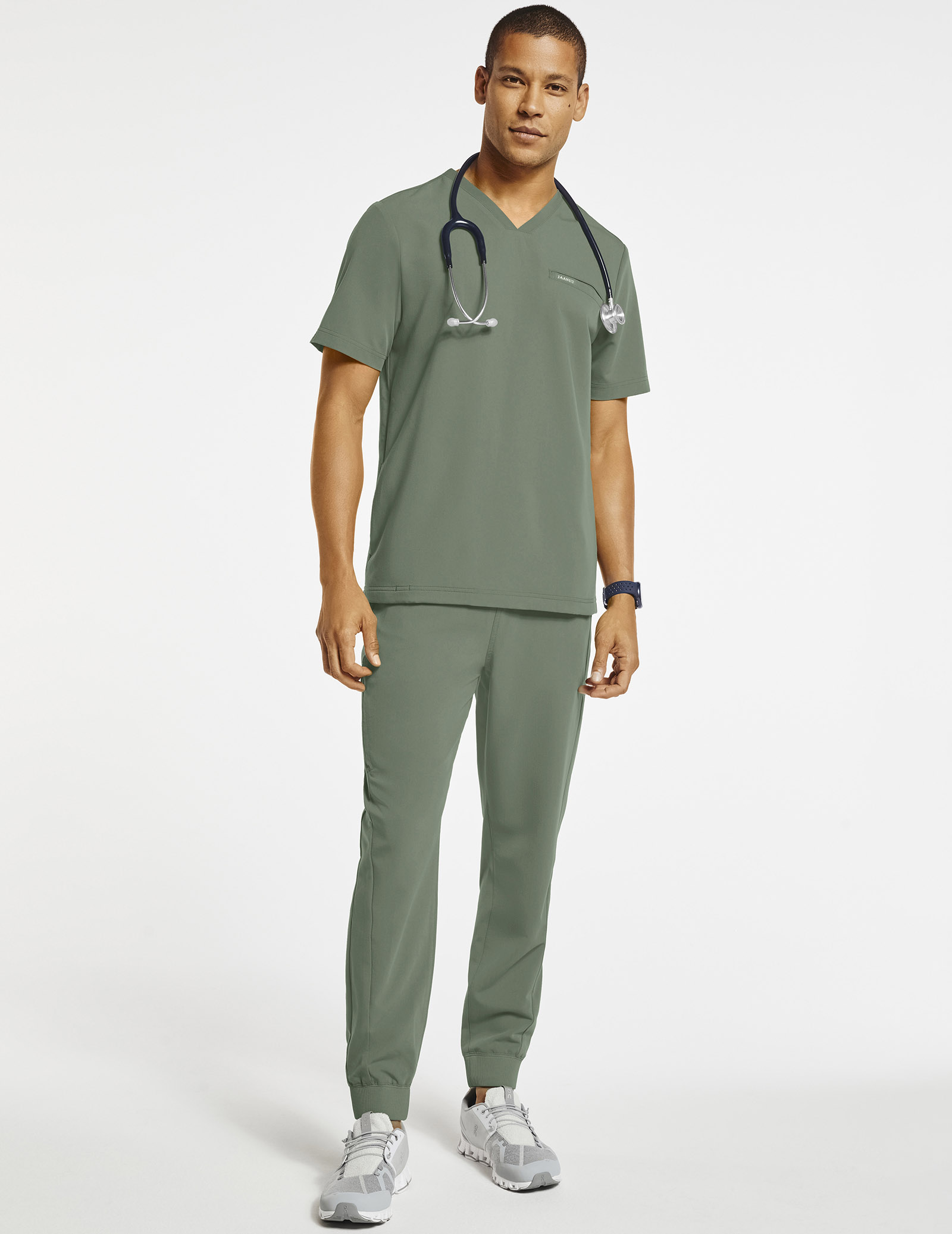 Men's Mauve Jogger Scrub Pants with 