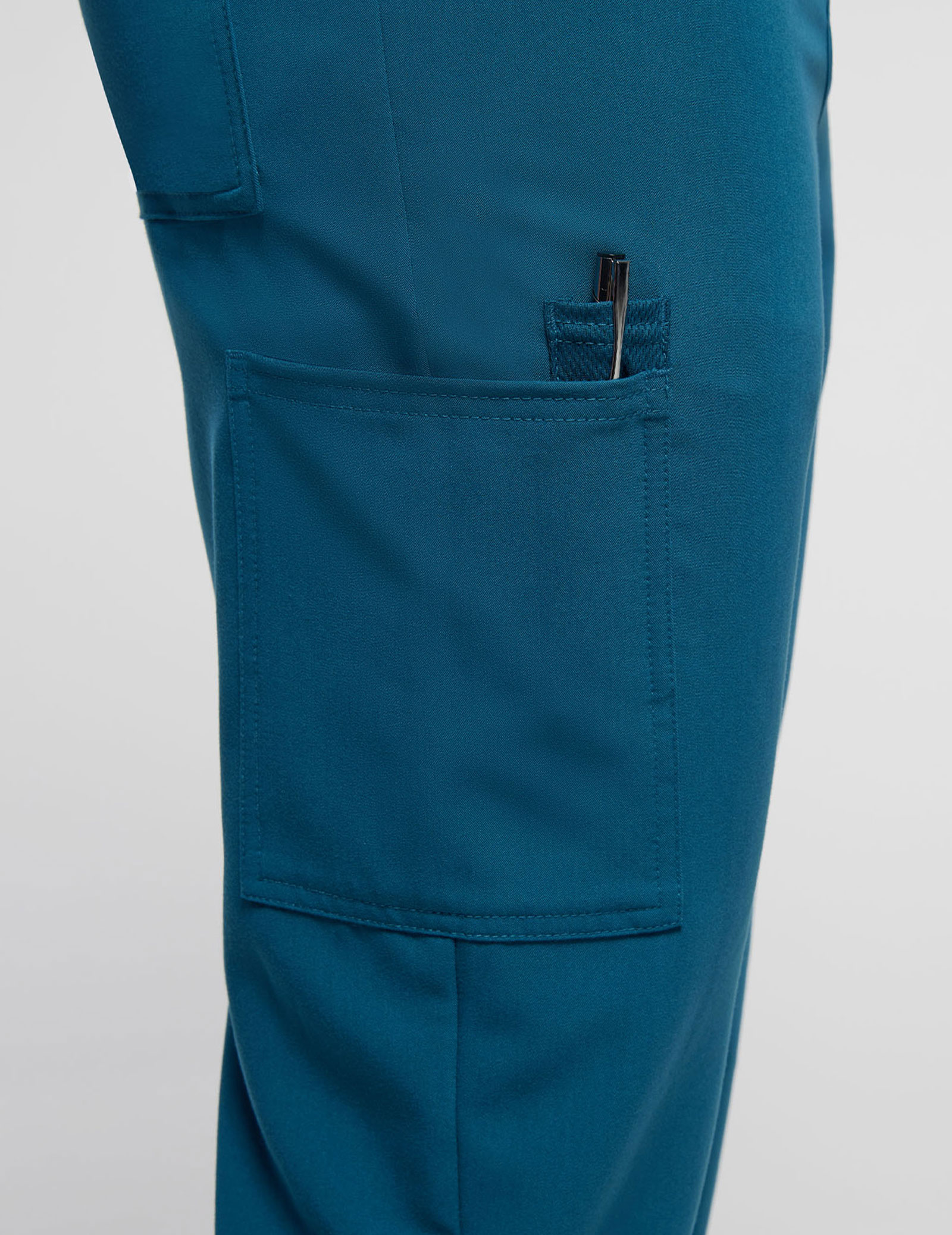 Mesh-Pocket Jogger Scrub Pants 