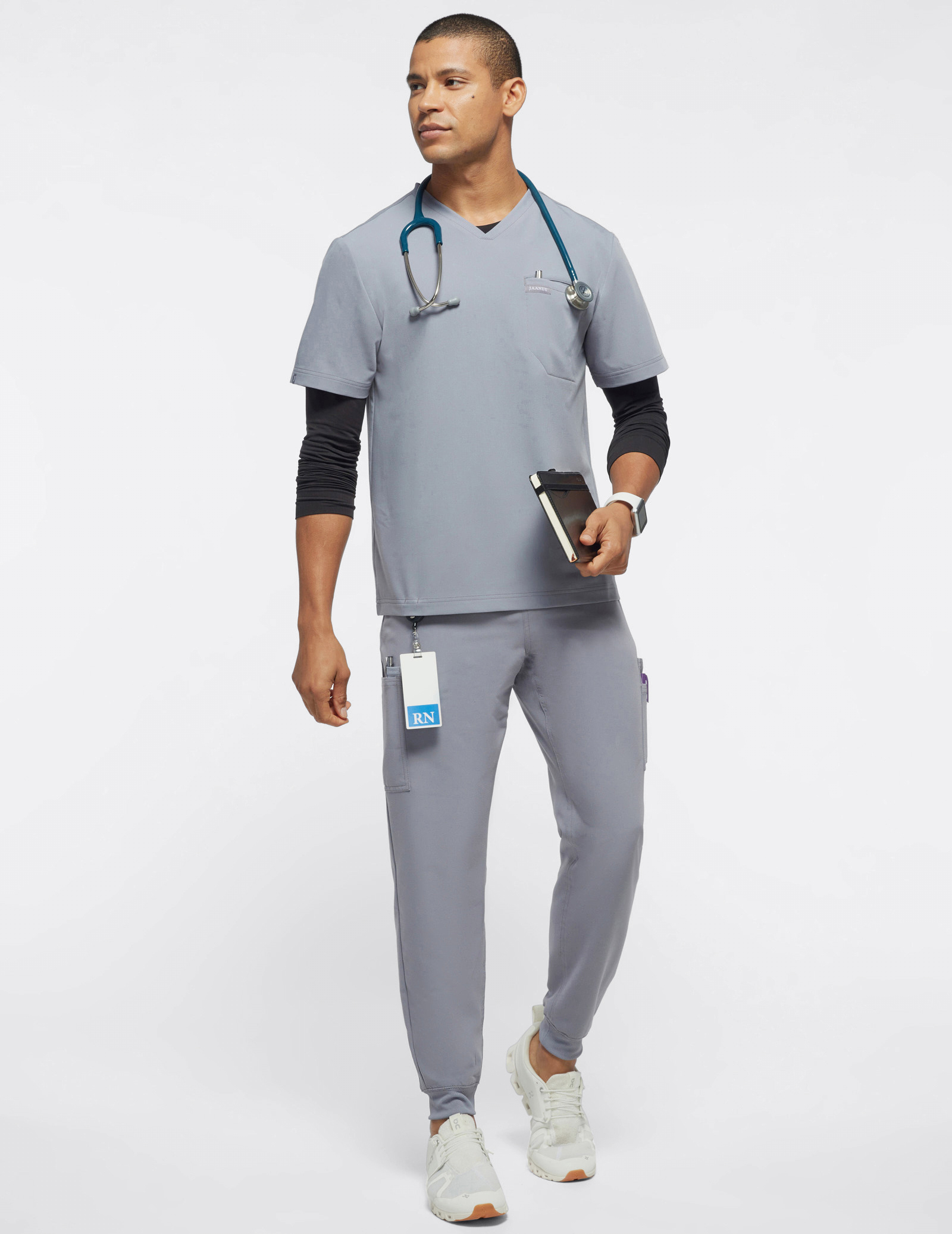Mesh-Pocket Jogger Scrub Pants | Jaanuu