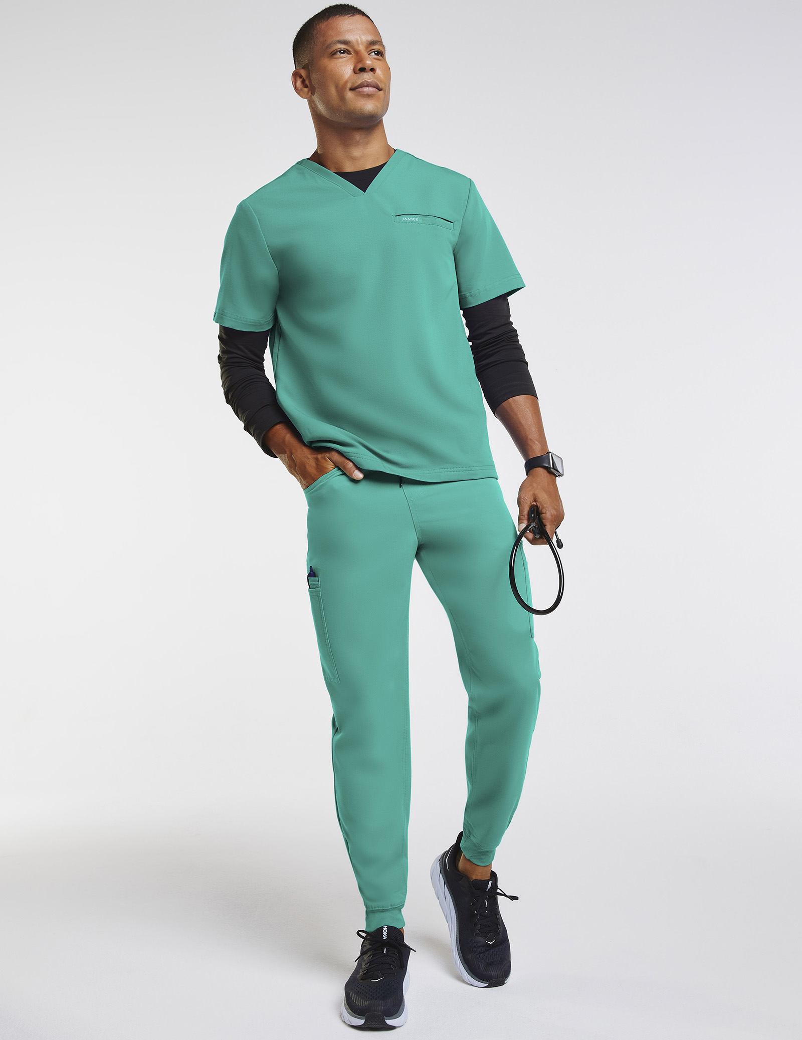 Men's Surgical Green Mesh-Pocket Jogger 