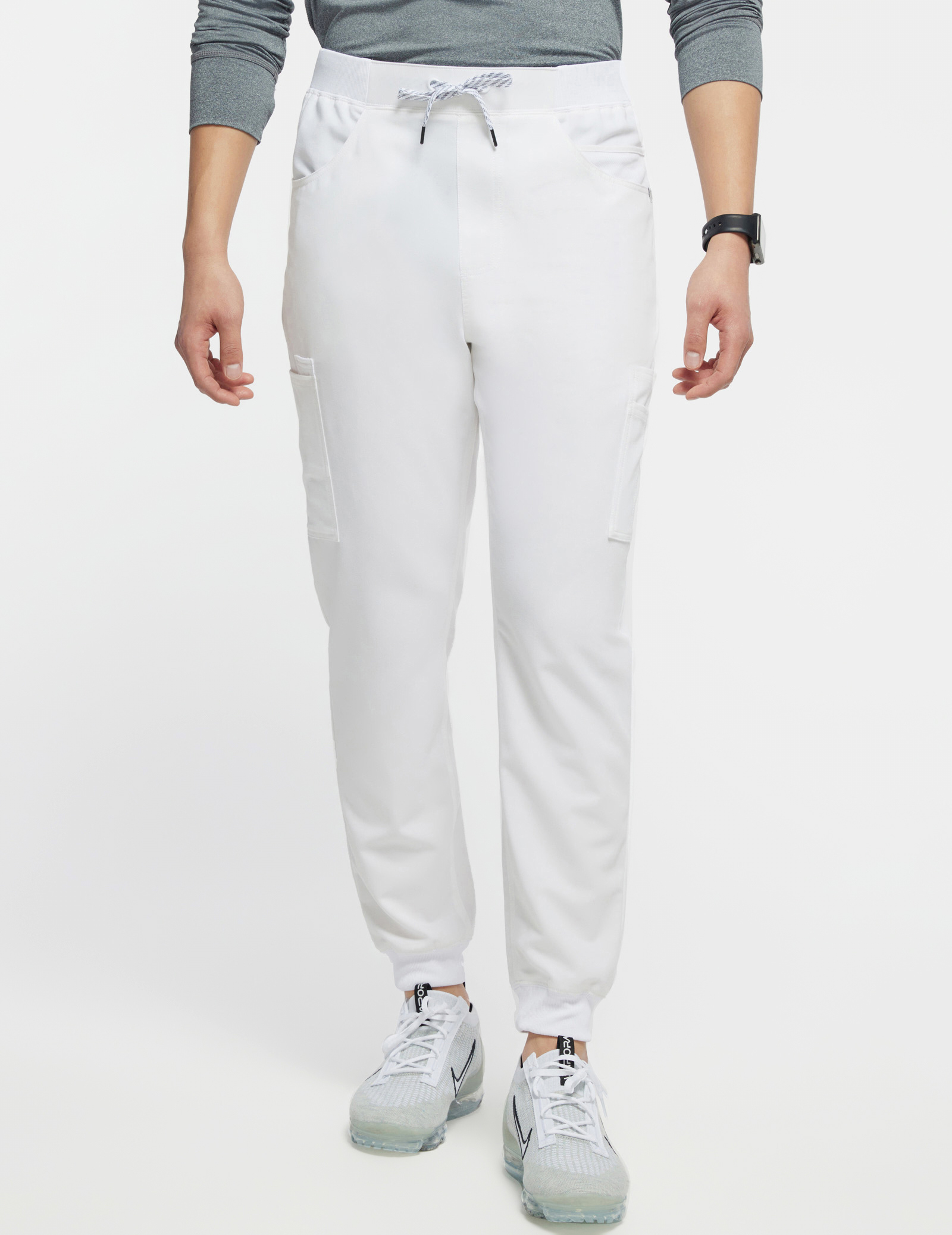 Mesh-Pocket Jogger Scrub Pants 