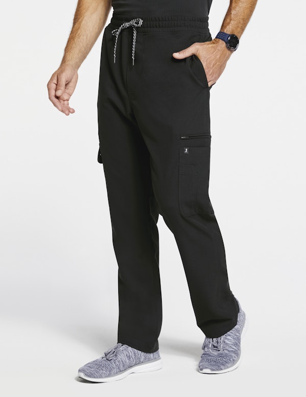 Men's Black SlimFit Cargo Scrub Pants Jaanuu