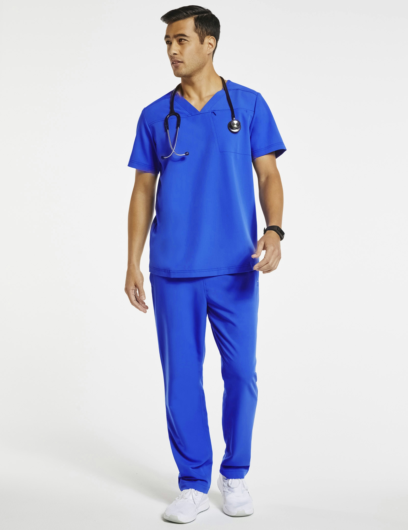 Men's 4Pocket RelaxedFit Pant in Royal Blue Medical Scrubs by Jaanuu