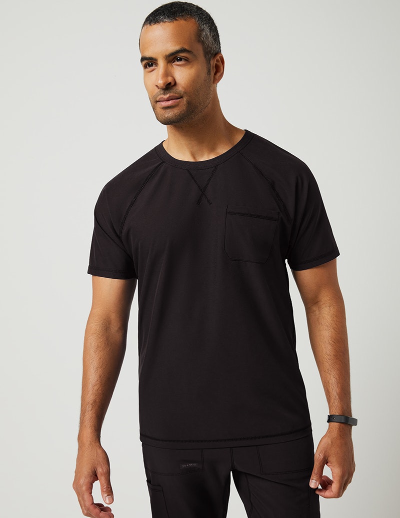 Mens Crew Neck Scrub Top Mike Simmons