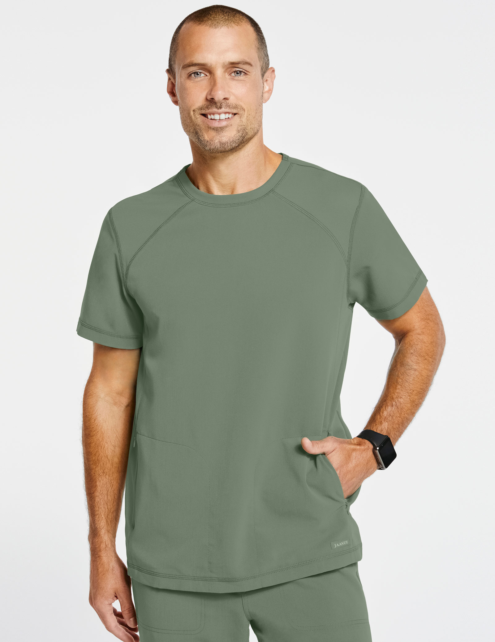 Men S Raglan Sleeve Top In Olive Green Medical Scrubs By Jaanuu   462aabc185eb91cd0660190ba40774200f36b126 