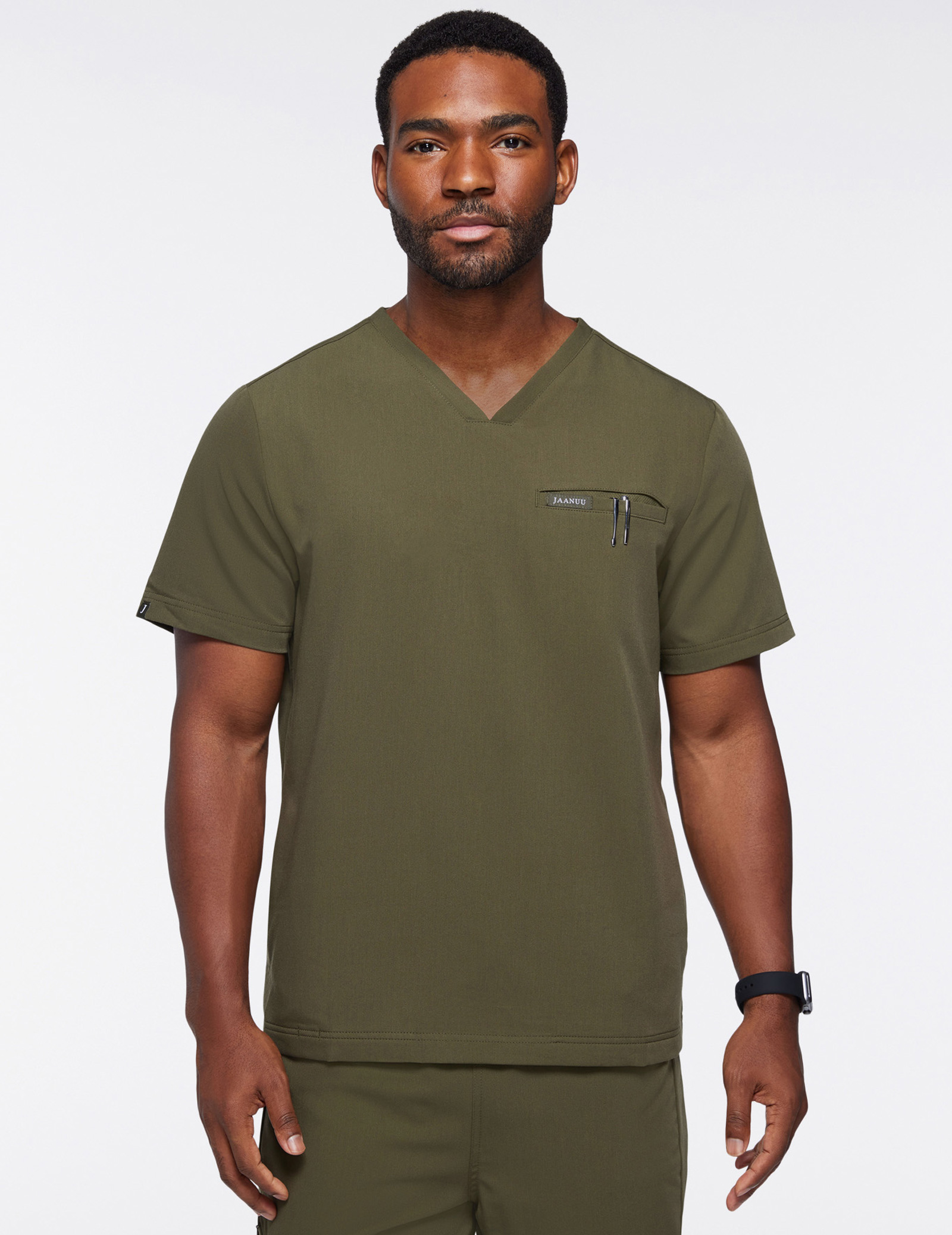 Infinity for MEN : Antimicrobial Protection V Neck Scrub Top for Men