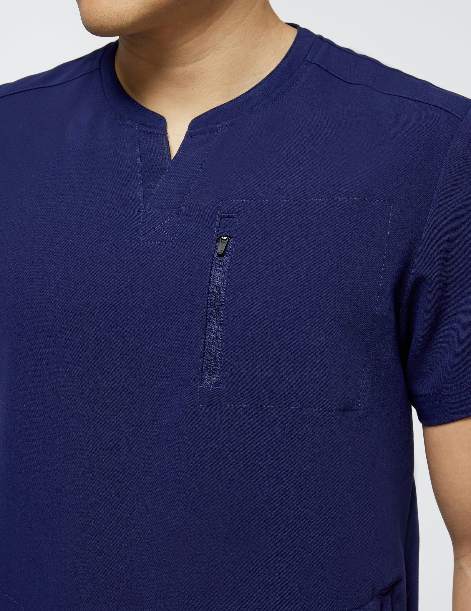 Men's Navy 3Pocket Crew Neck Scrub Top Jaanuu