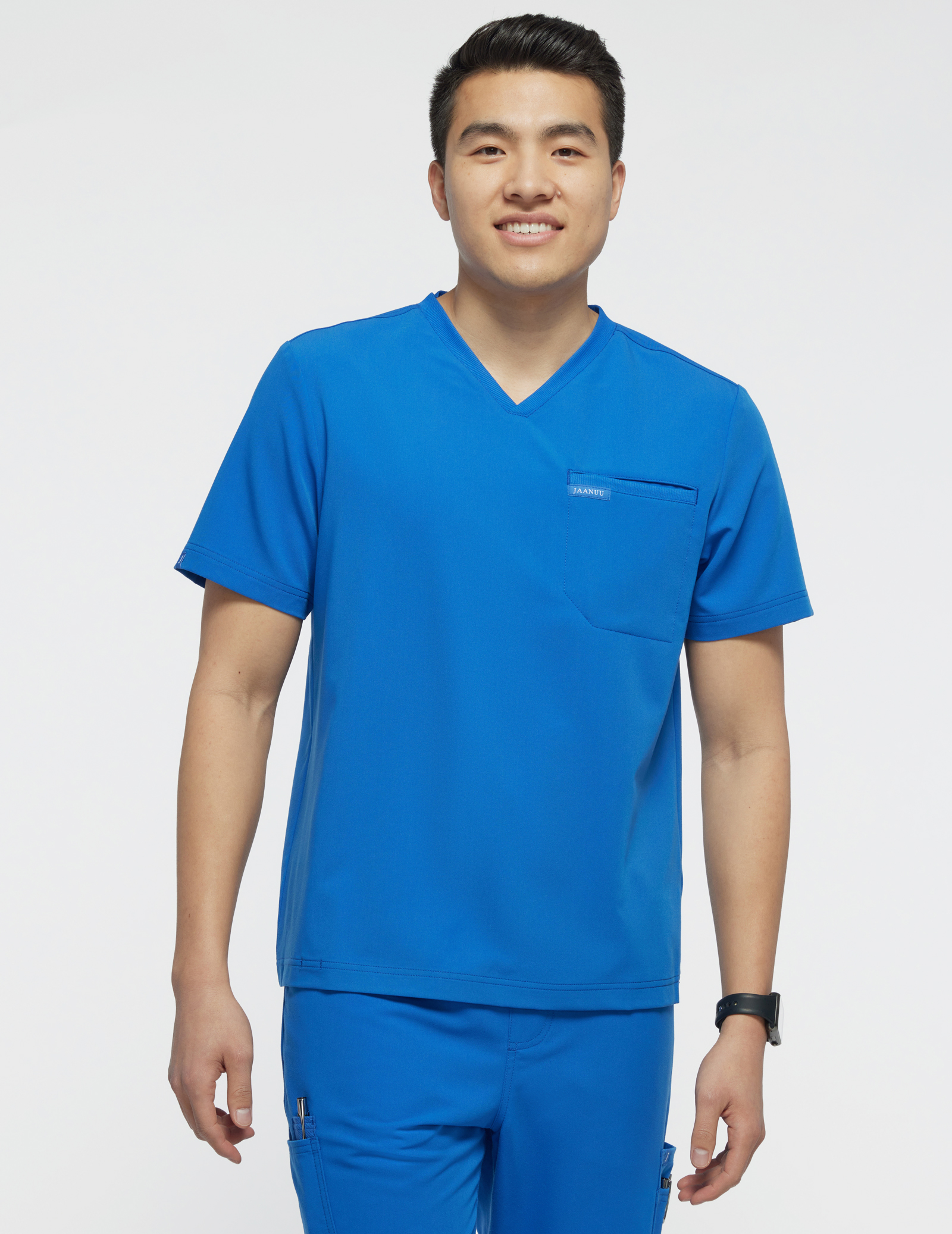 Men's Royal Blue 2Pocket TuckIn Scrub Top Jaanuu