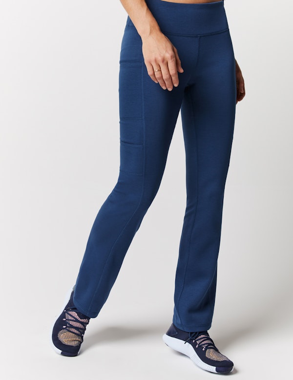 Yoga Pant in Estate Navy Blue Medical Scrubs by Jaanuu