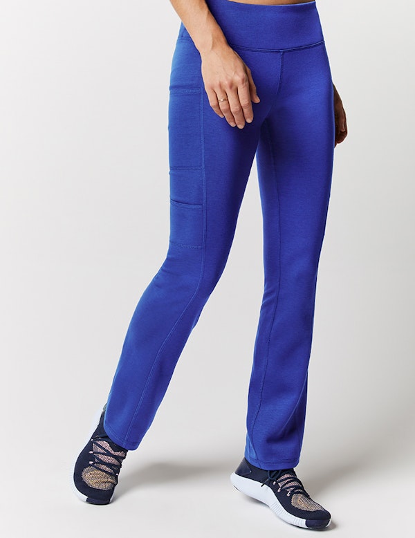 blue yoga pants fabric