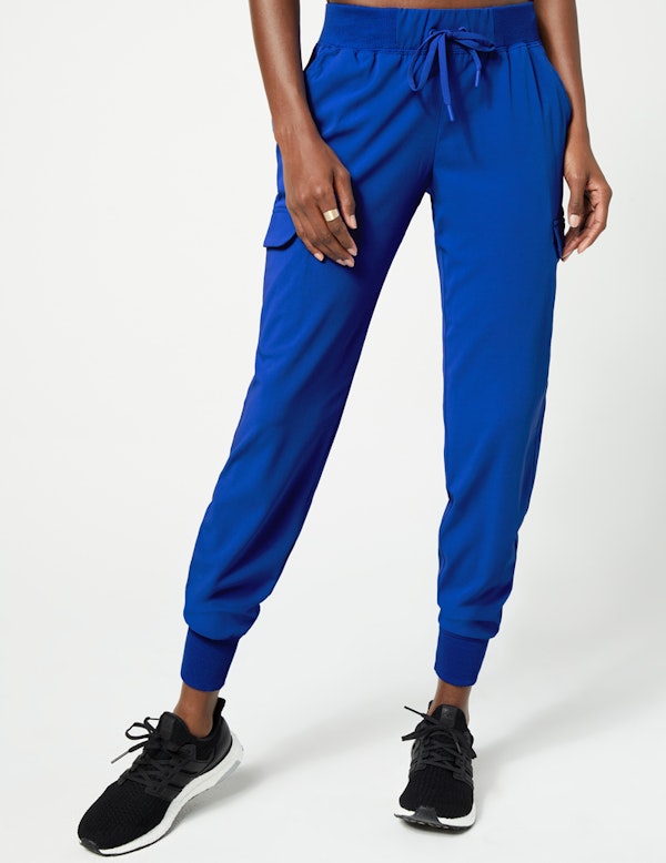 nike dance cargo pants in royal blue and black