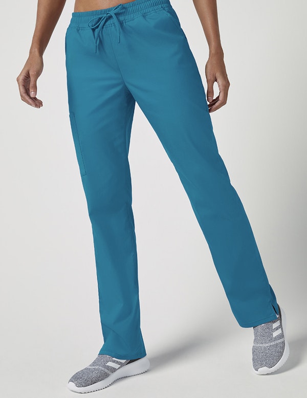 Straight Leg 4 Pocket Pant in Caribbean Blue - Medical Scrubs by Jaanuu