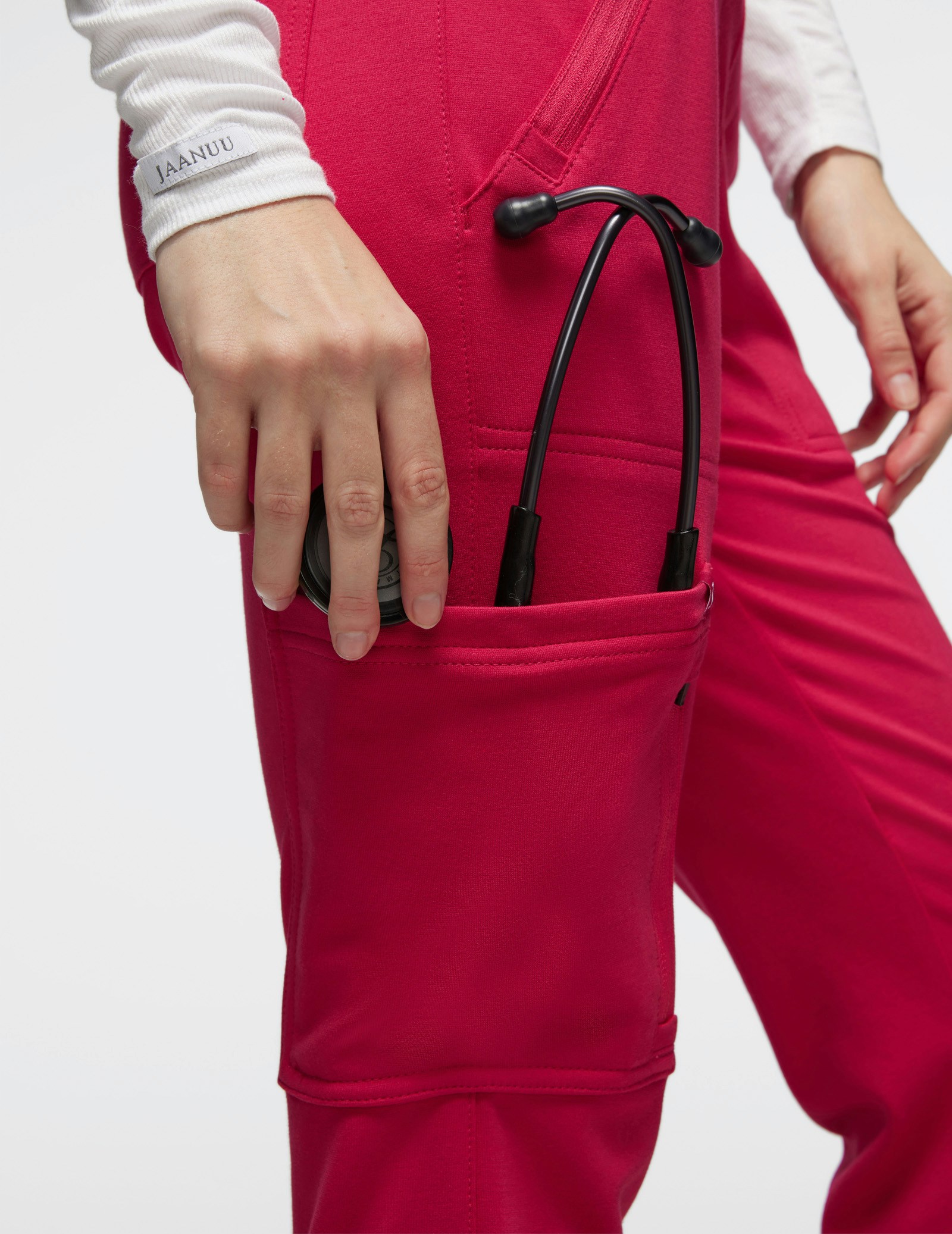 Women's Electric Magenta 10-Pocket Jogger Scrub Pants | Jaanuu