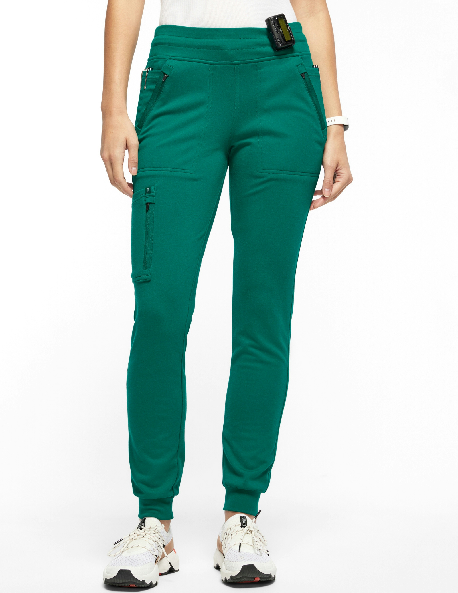 Women's Hunter Green 10Pocket Jogger Scrub Pants Jaanuu