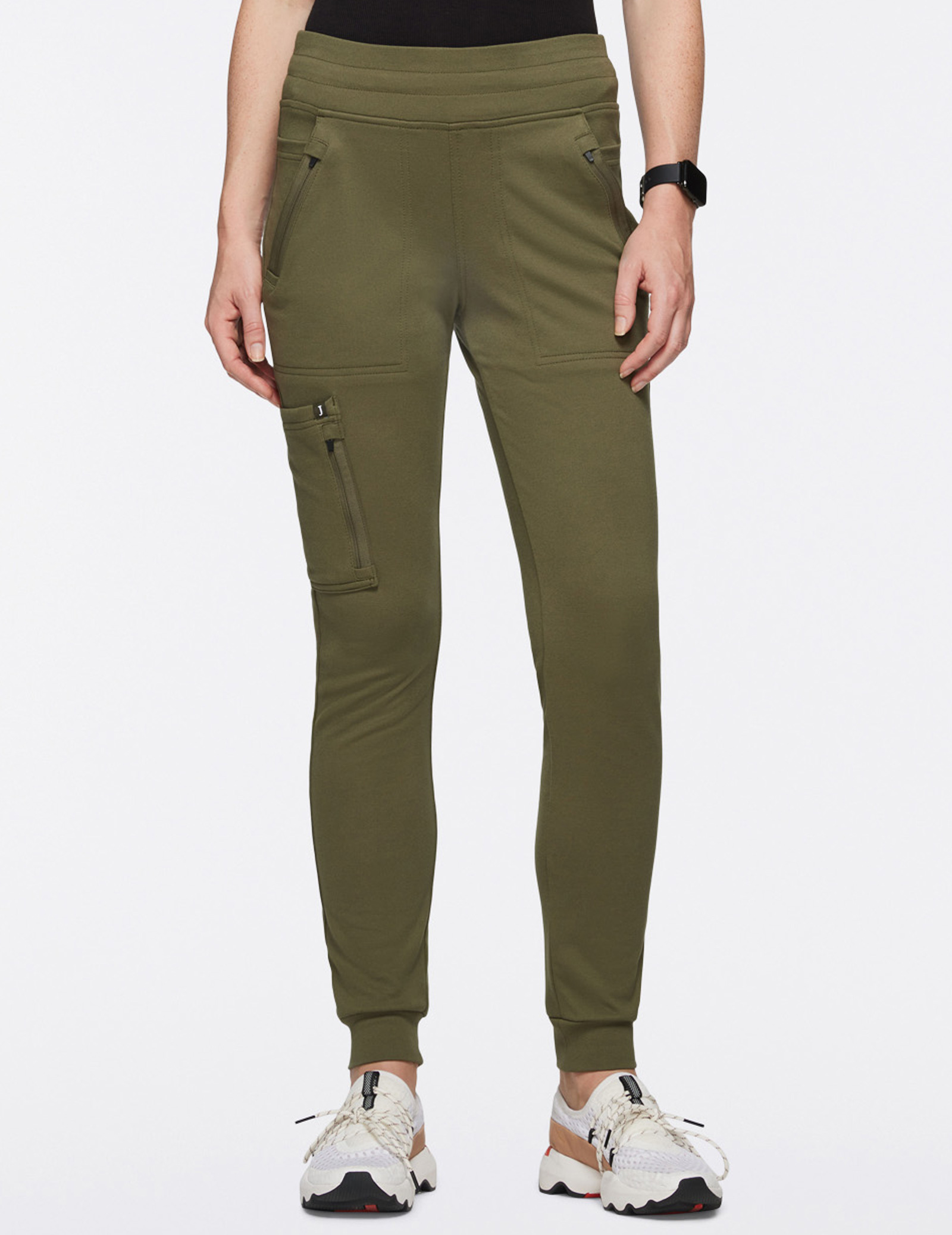 Women's 10-Pocket Scrub Jogger in Dark Olive - Medical Scrubs by Jaanuu