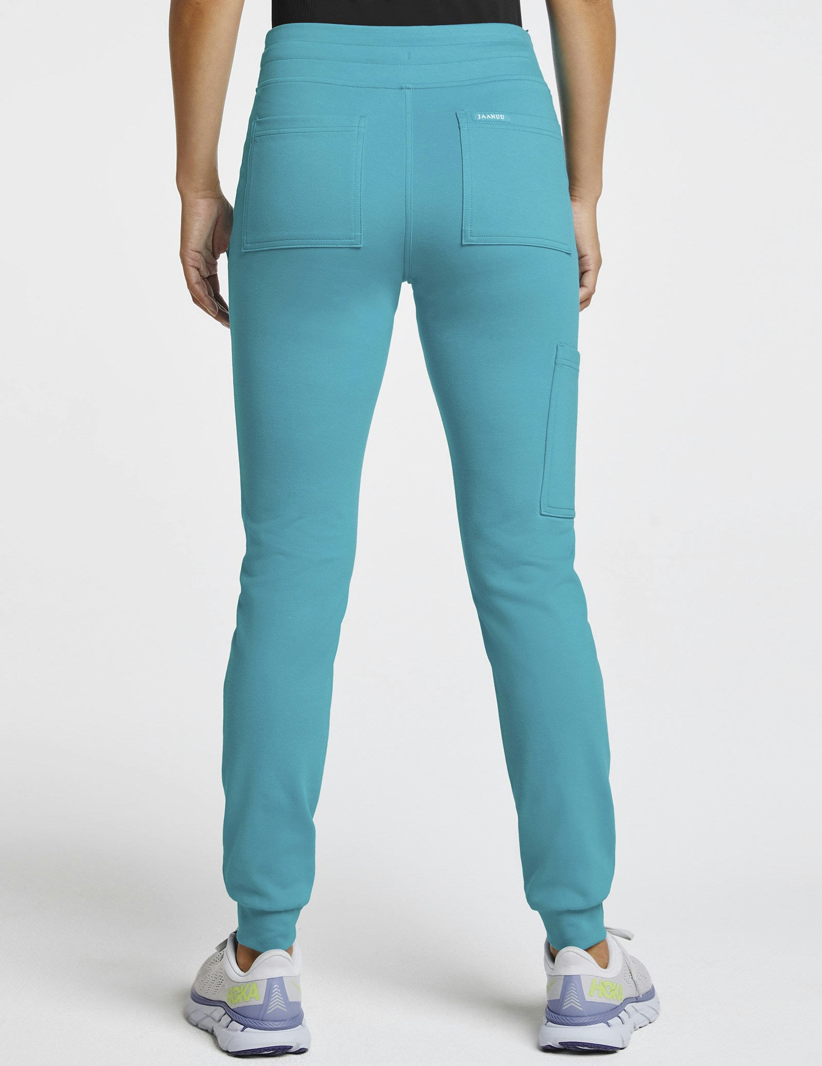 Women's Teal 10-Pocket Jogger Scrub Pants | Jaanuu