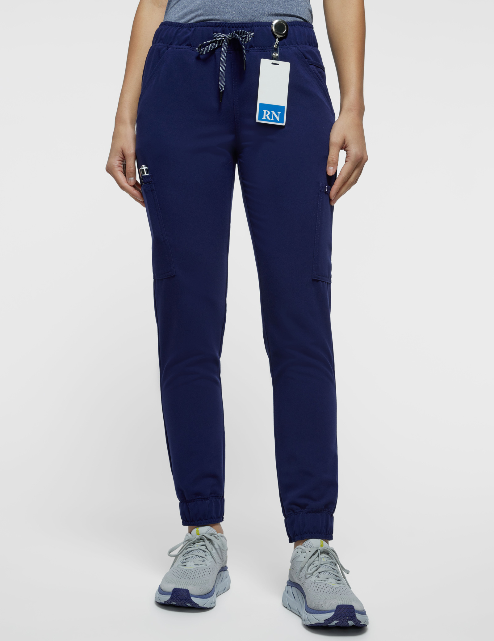 Women's Mesh-Enhanced Scrub Jogger - Navy