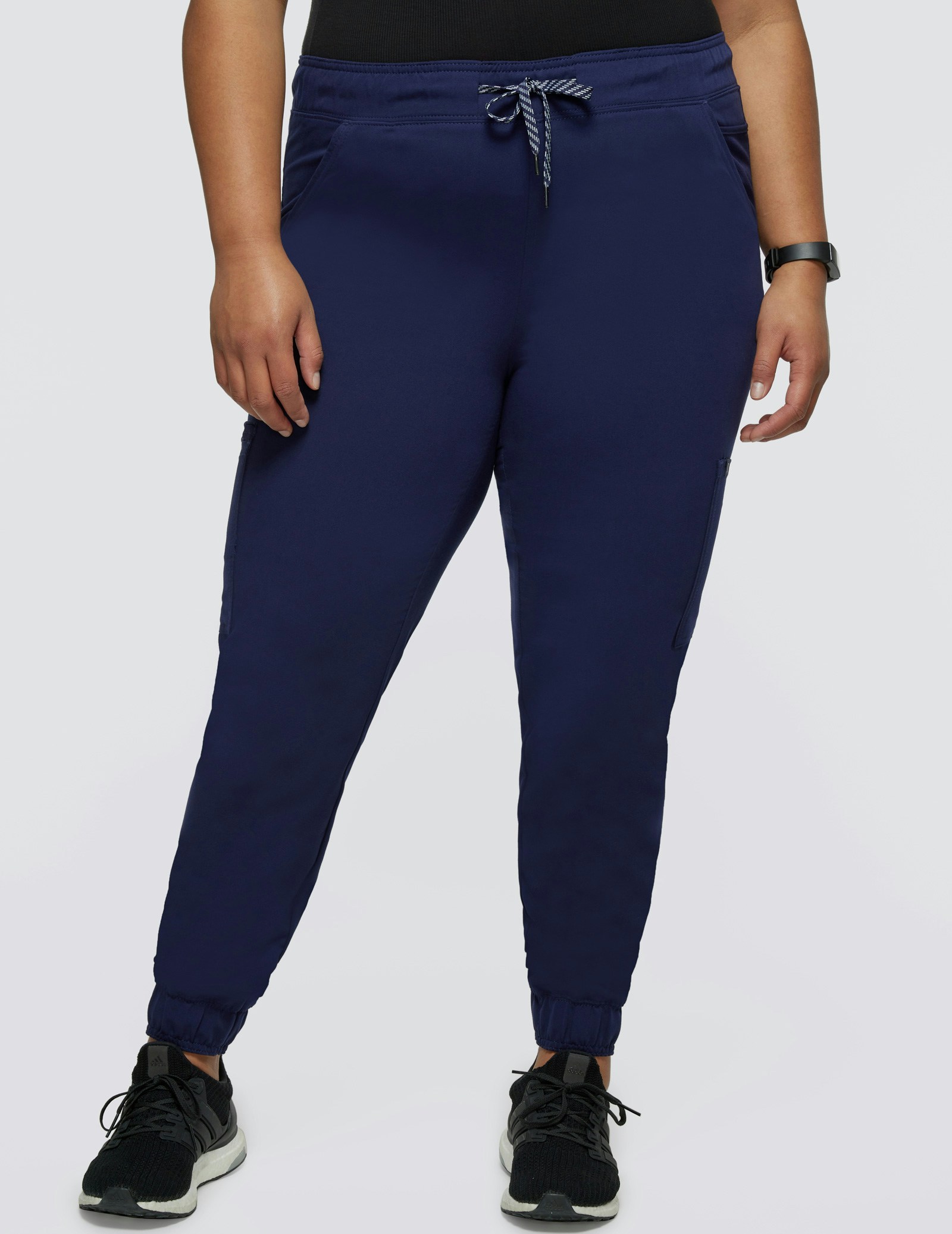 Women's Navy Mesh-Enhanced Jogger Scrub Pants | Jaanuu