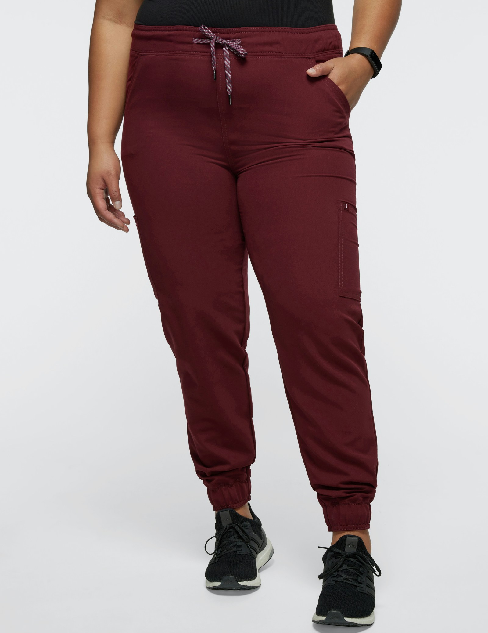 Women's Wine MeshEnhanced Jogger Scrub Pants Jaanuu