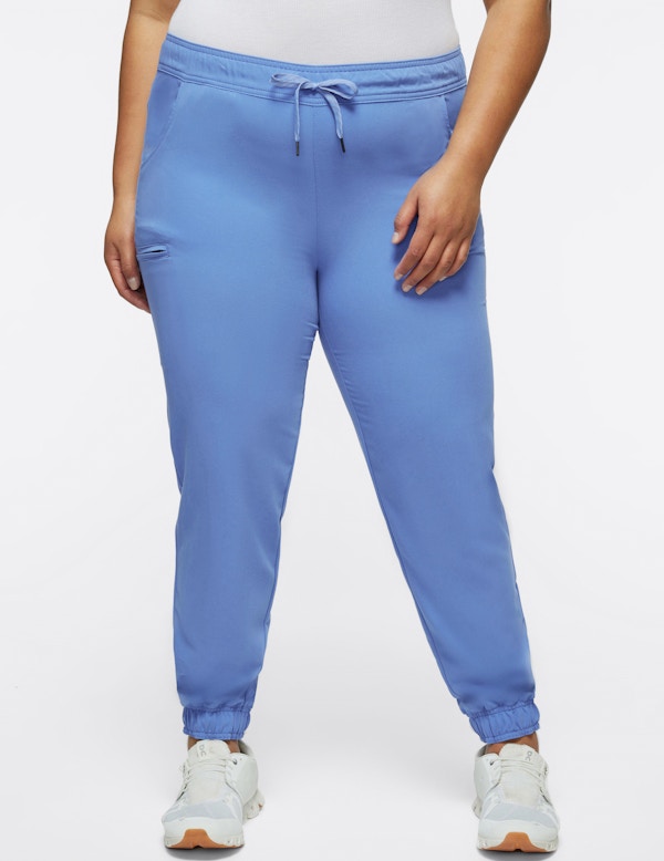 Women's Ceil Blue Essential 5-Pocket Jogger Scrub Pants | Jaanuu
