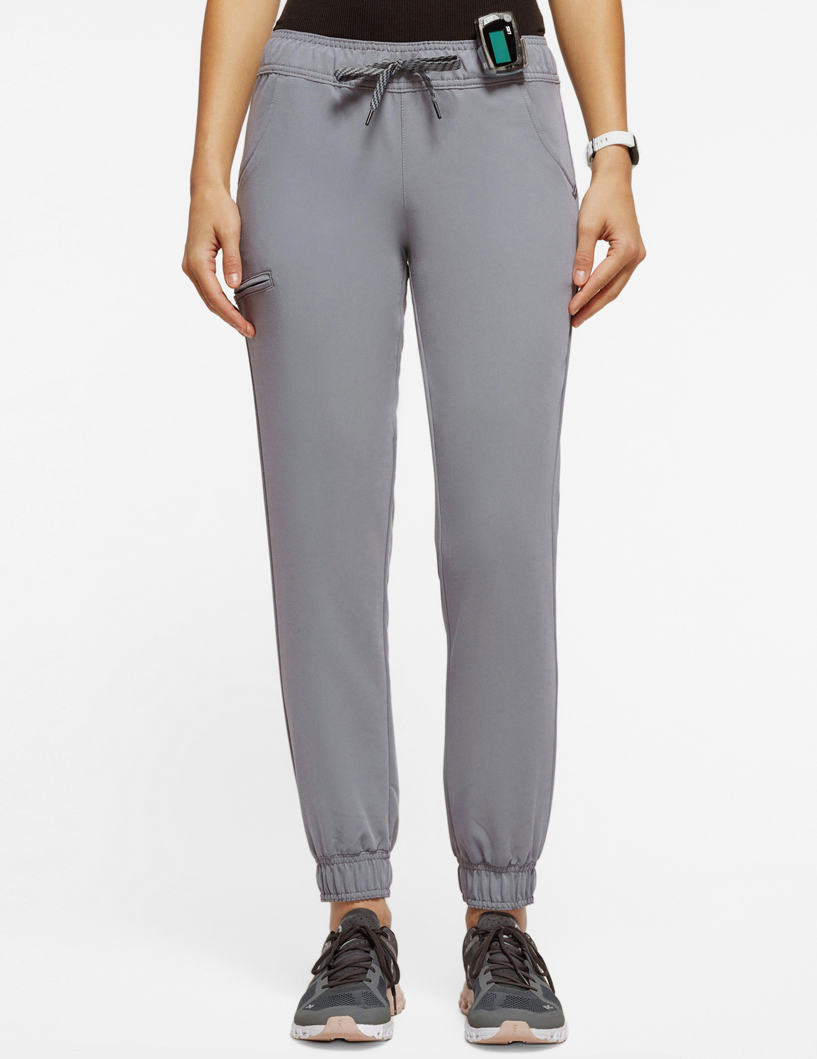 Women's 5-Pocket Skinny Scrub Jogger - Gray