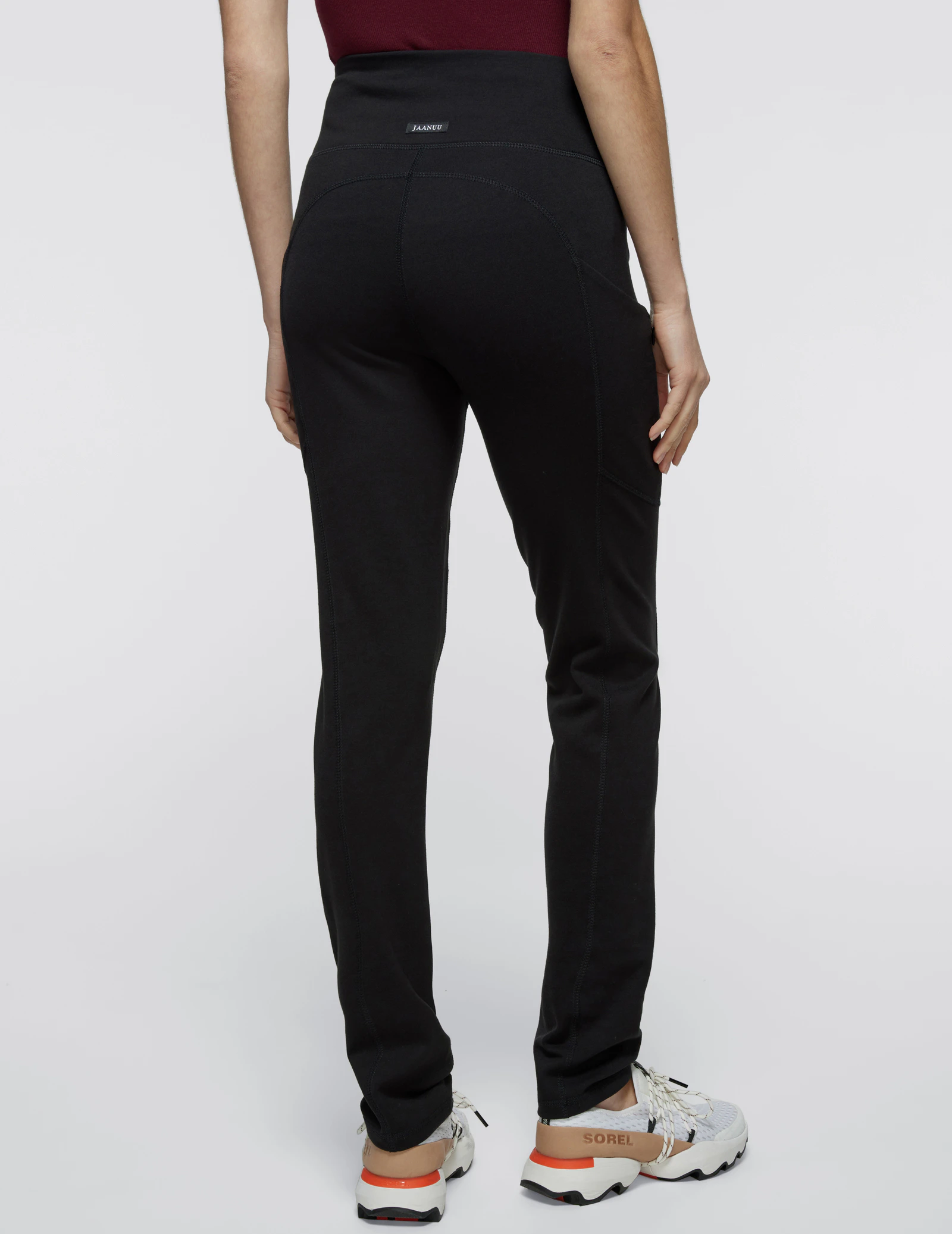 Women's Black HighWaist Yoga Scrub Pants Jaanuu