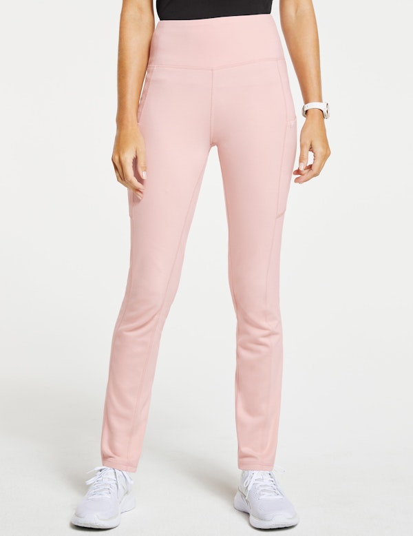 Women's HighWaist Yoga Pant in Blushing Pink Medical Scrubs by Jaanuu