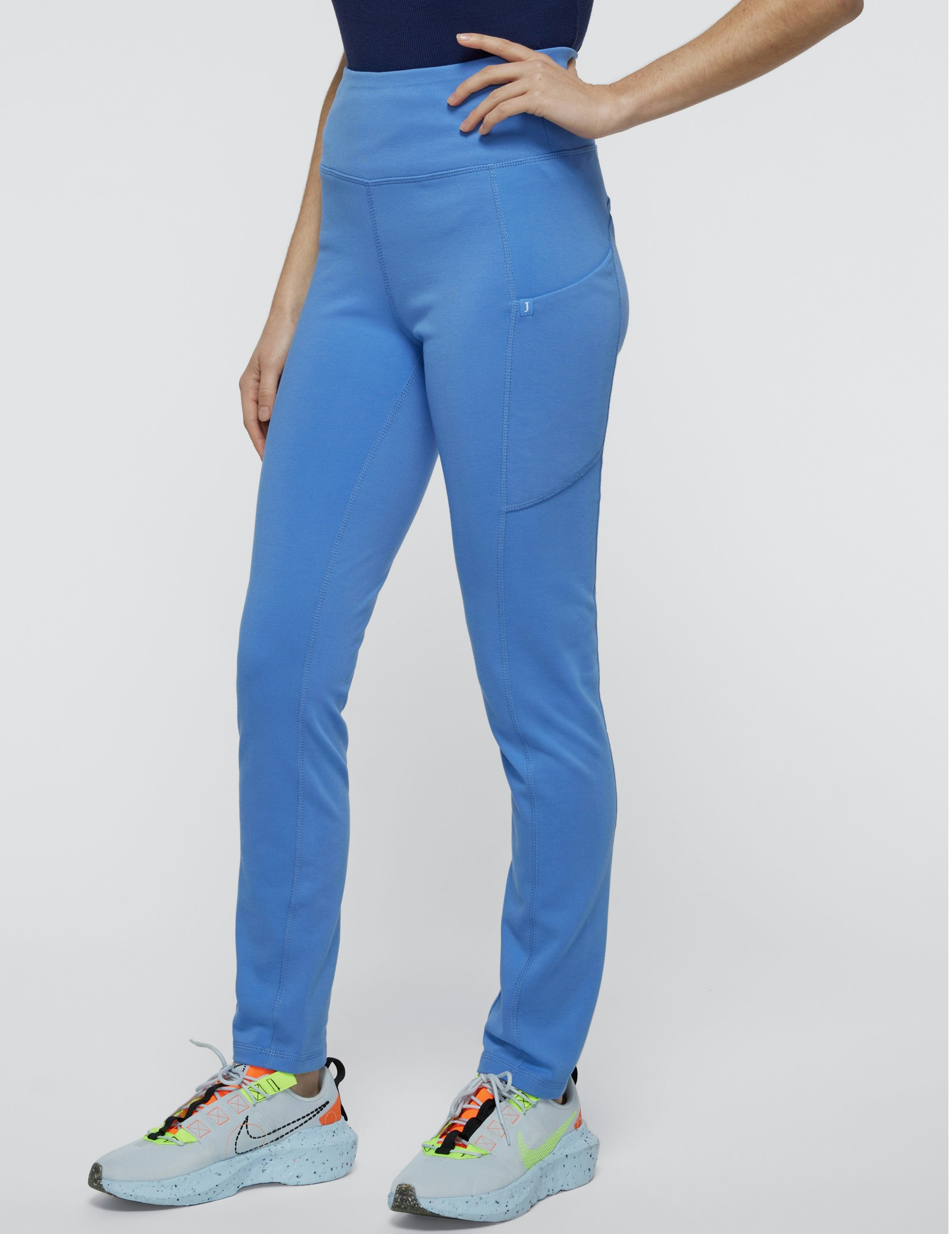 Women's Ceil Blue HighWaist Yoga Scrub Pants Jaanuu