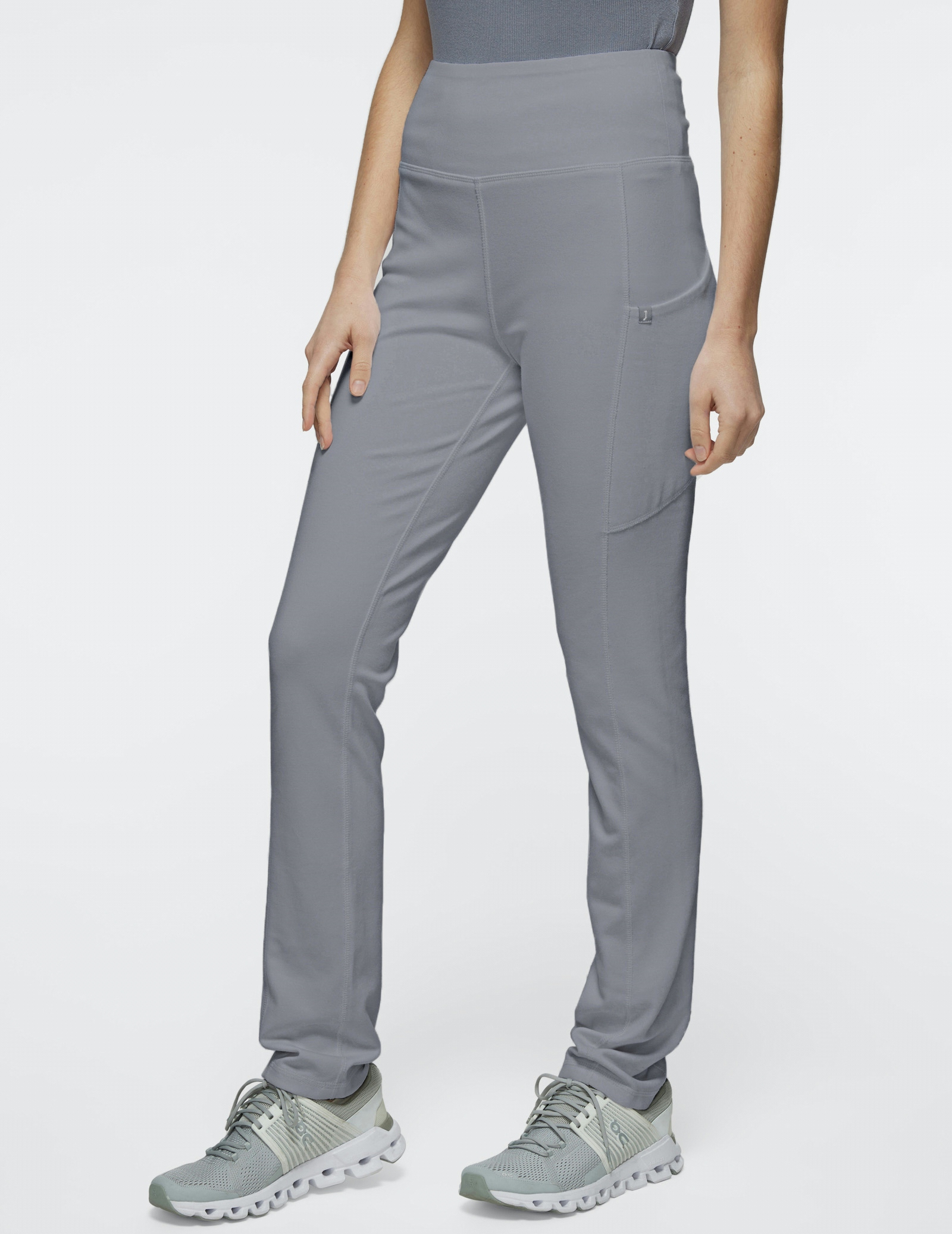 Women's Gray HighWaist Yoga Scrub Pants Jaanuu