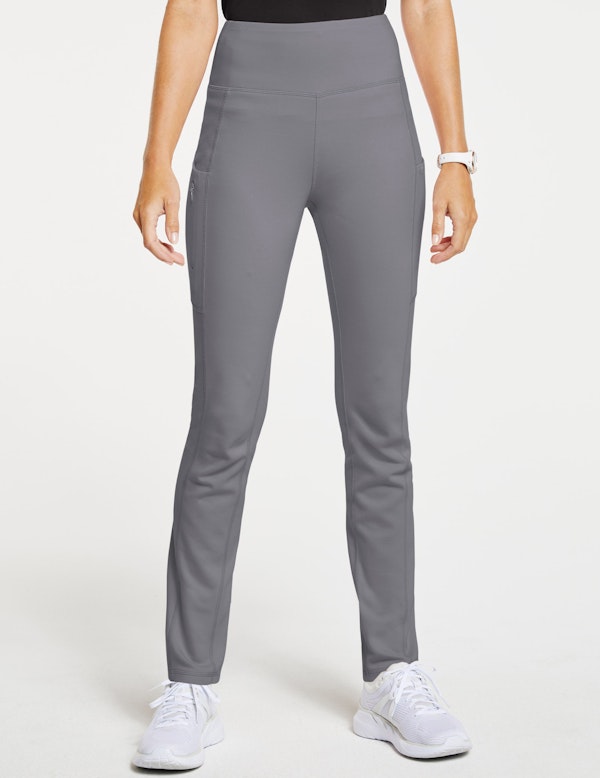 Women's HighWaist Yoga Pant in Gray Medical Scrubs by Jaanuu