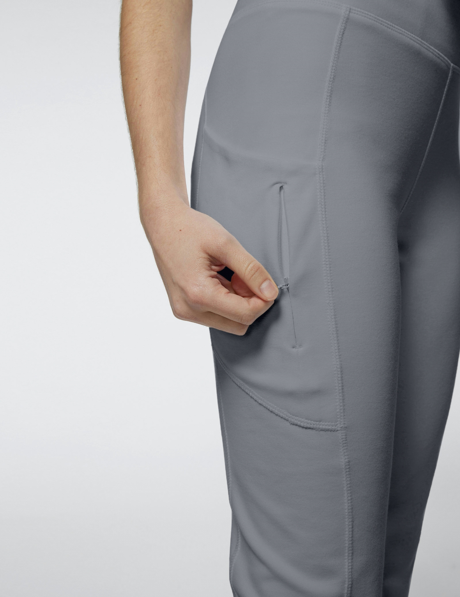 Women's Gray HighWaist Yoga Scrub Pants Jaanuu