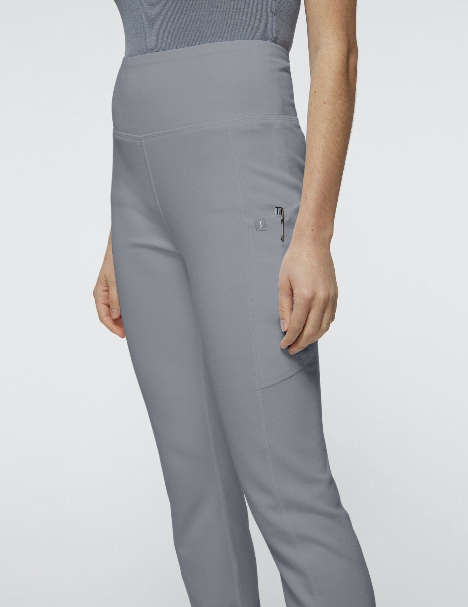 Women's Gray HighWaist Yoga Scrub Pants Jaanuu