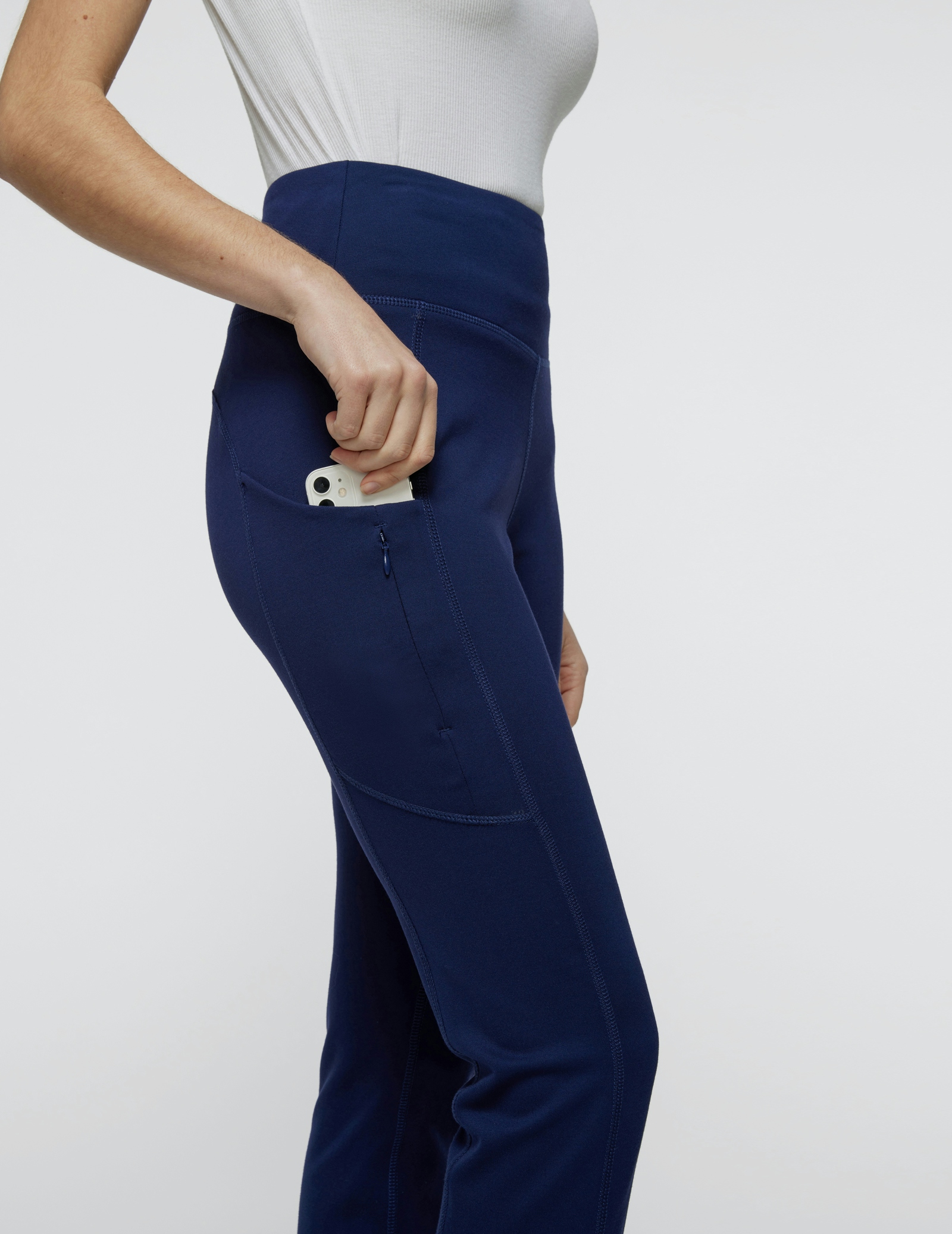 Women's Navy HighWaist Yoga Scrub Pants Jaanuu