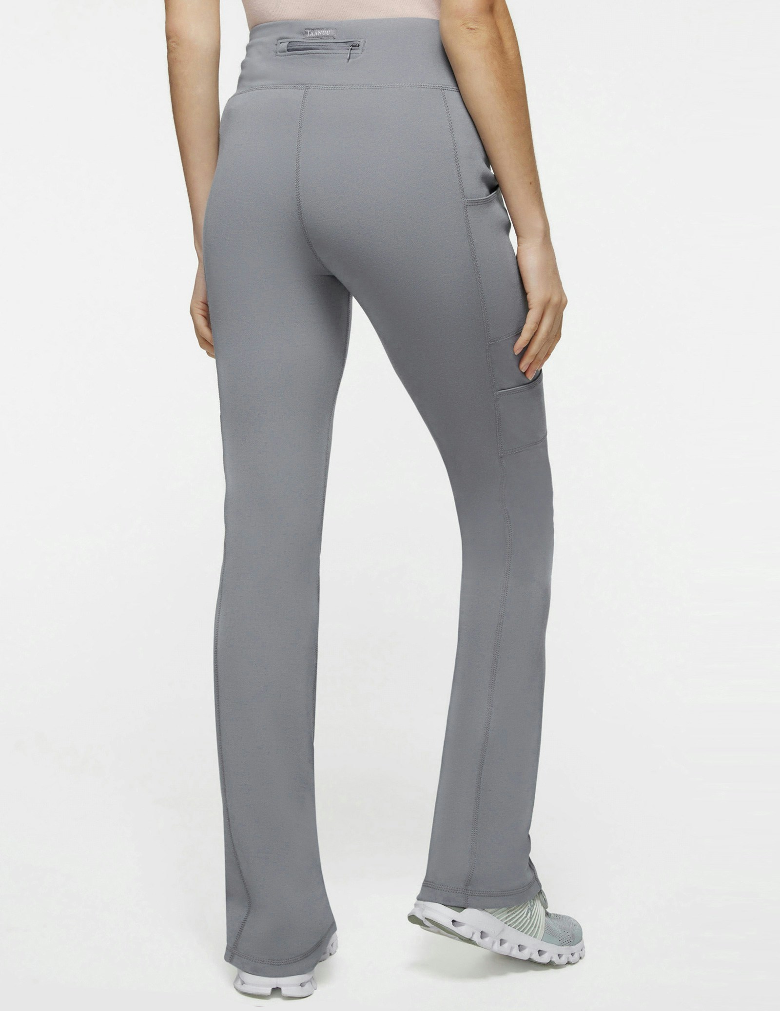 Women's Gray Yoga Scrub Pants | Jaanuu