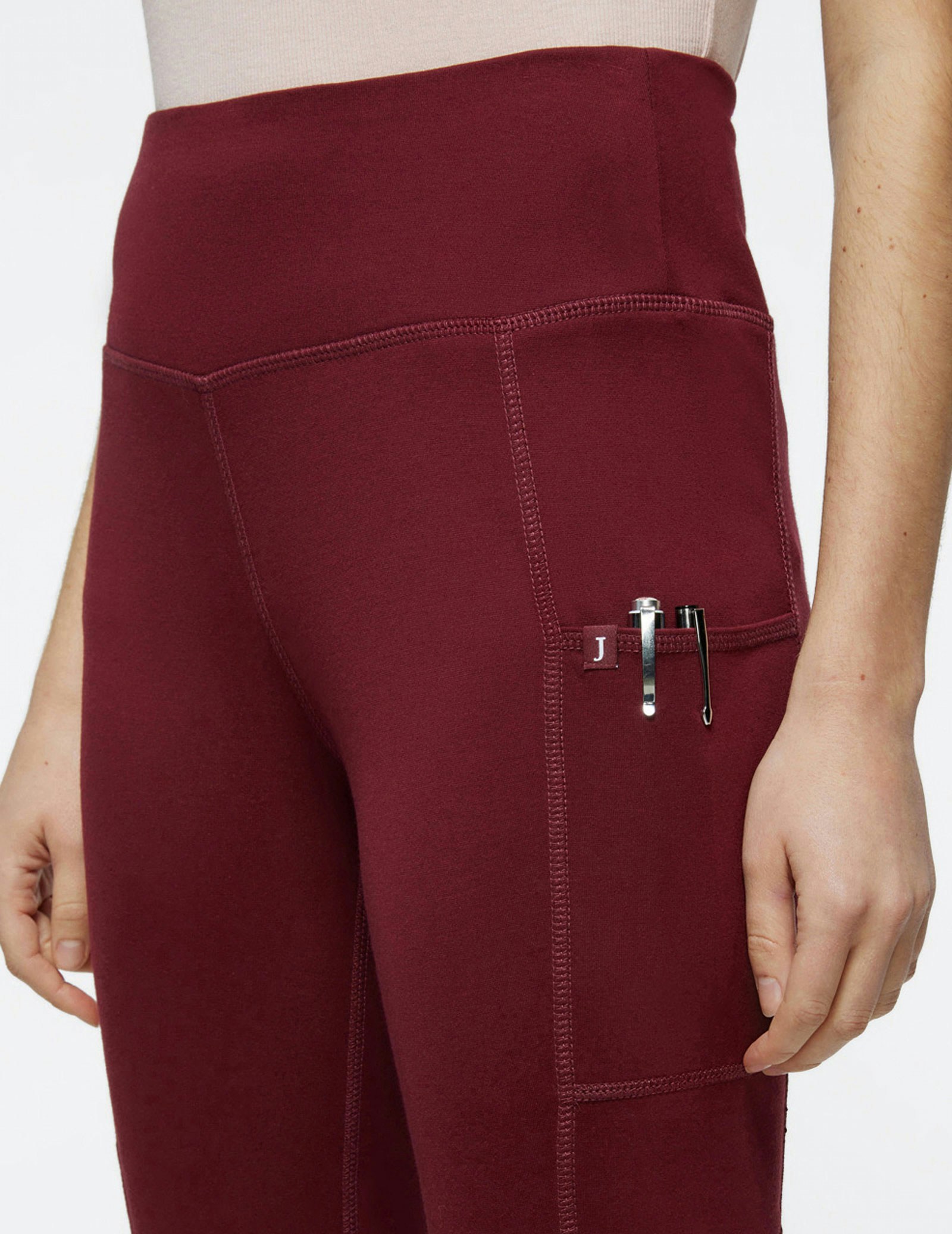 Women's Wine Yoga Scrub Pants Jaanuu