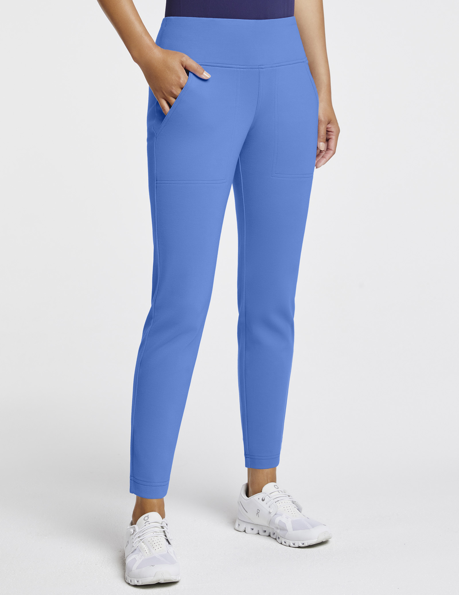 Ceil Blue 7/8 Yoga Scrub Pants | Jaanuu