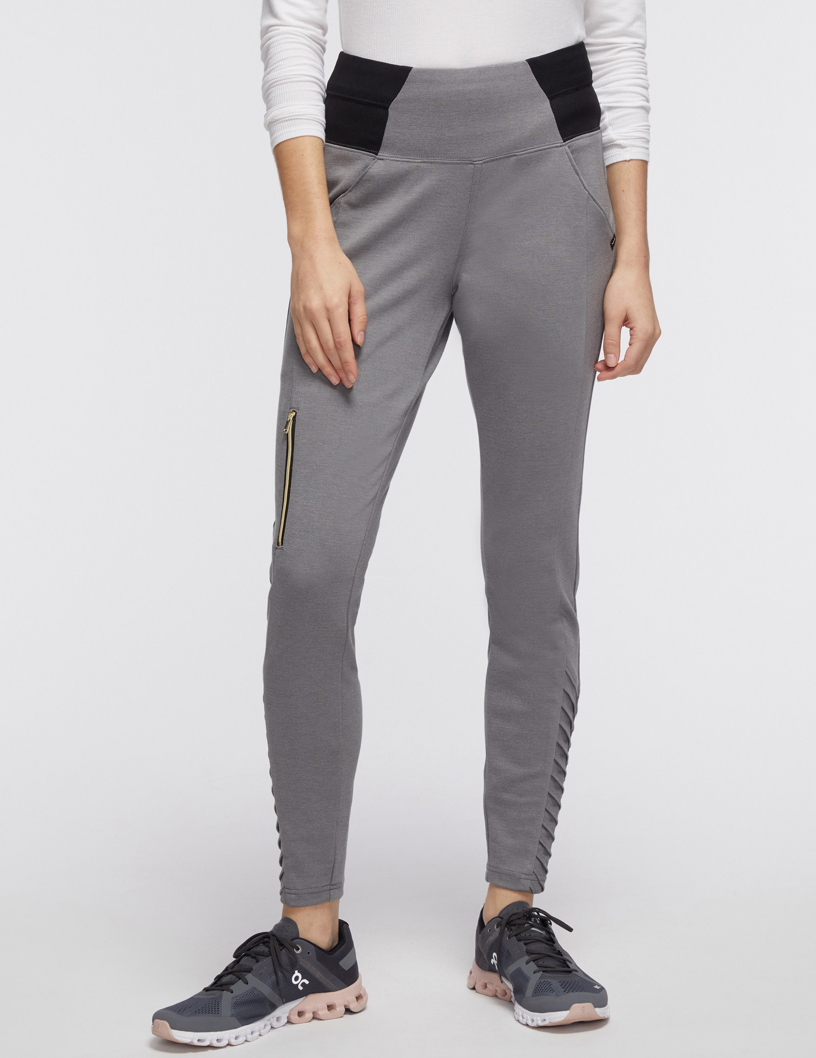 Gold Zip Moto Scrub Pants | Jaanuu