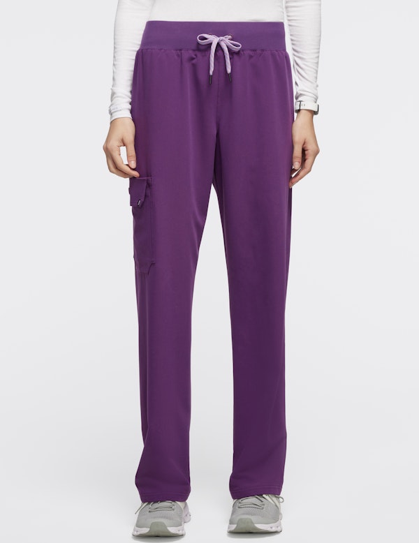 Women's Eggplant 4Pocket Relaxed Essential Scrub Pants Jaanuu