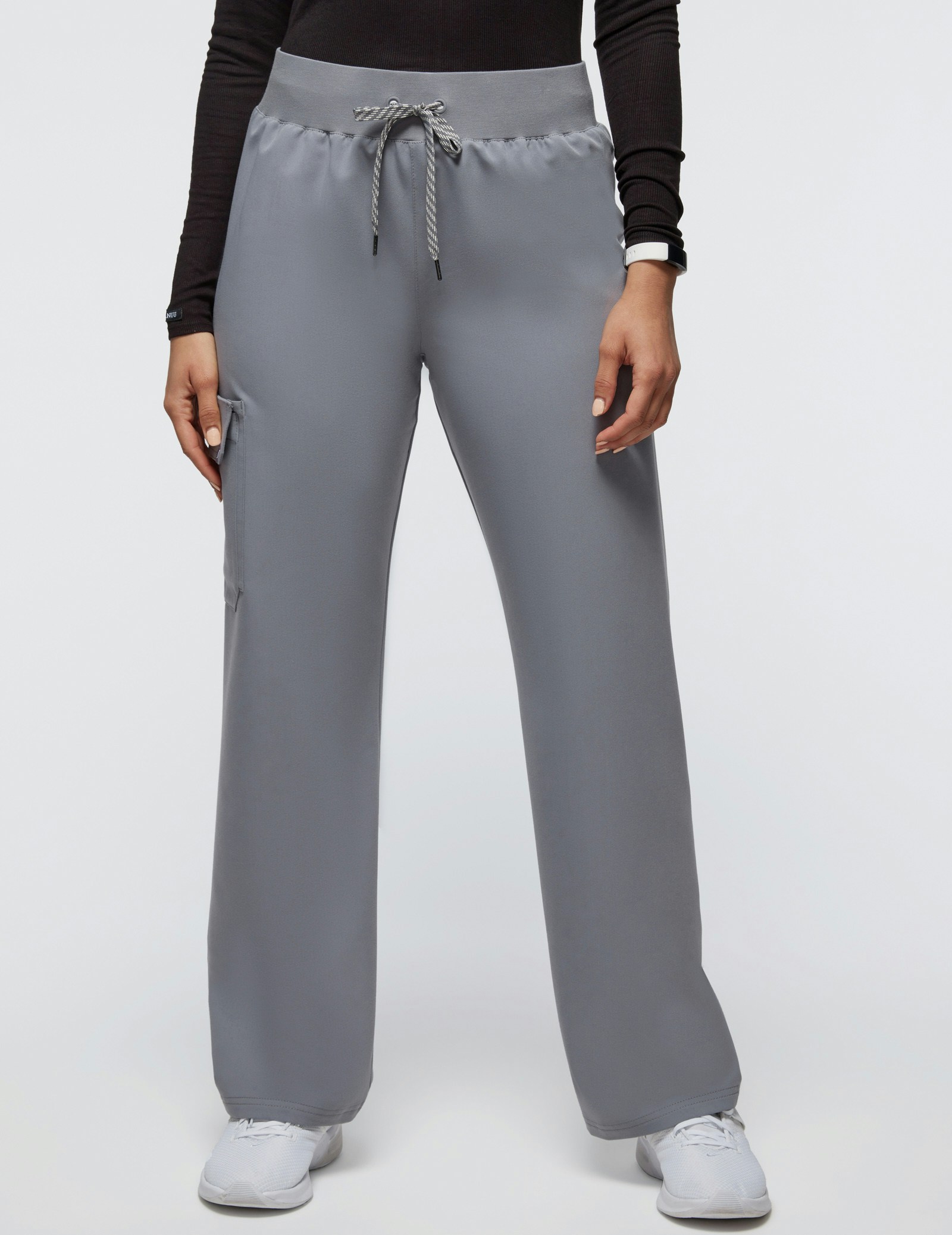 Women's Gray 4Pocket Relaxed Essential Scrub Pants Jaanuu
