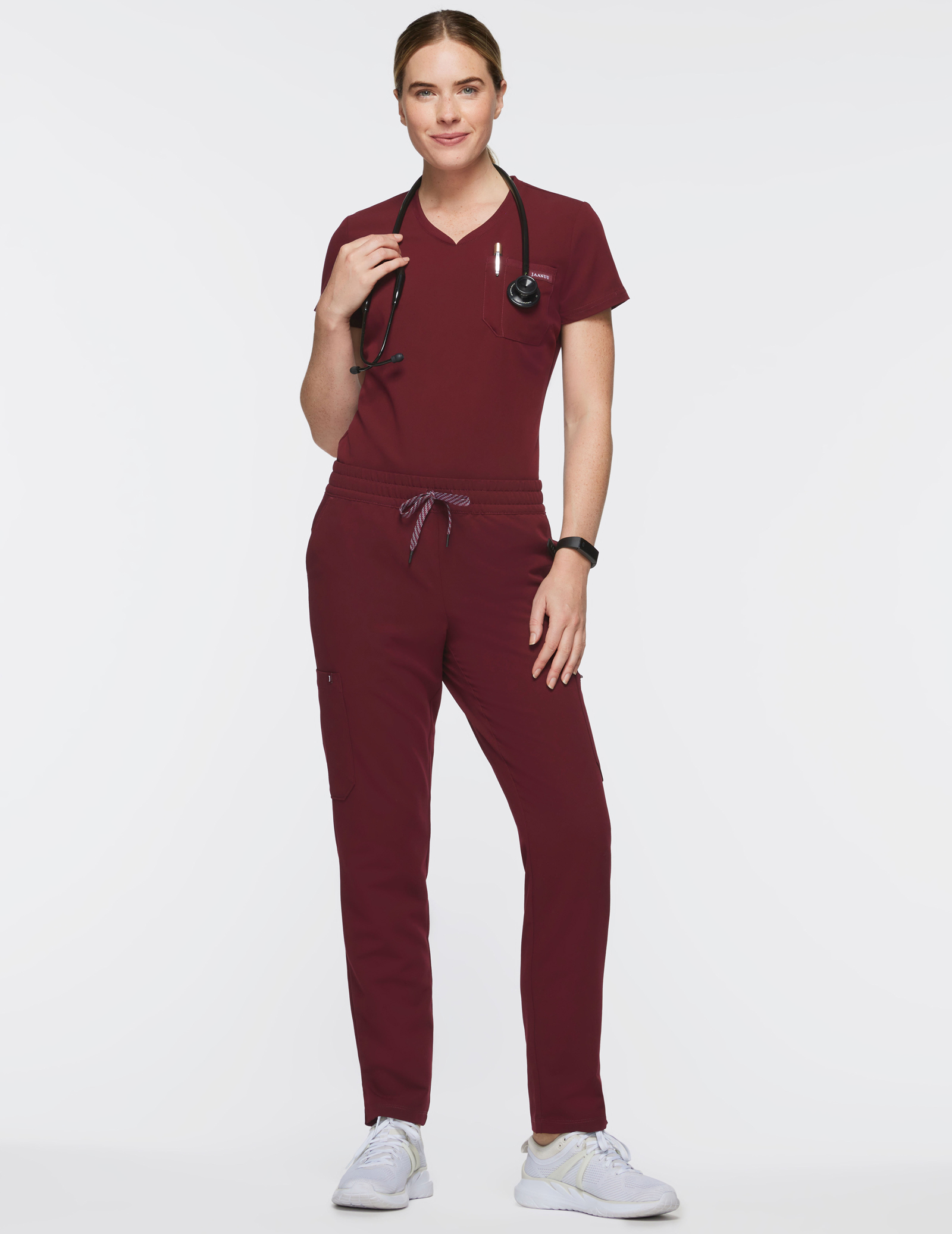 Women's 7-Pocket Scrub Pant - Wine