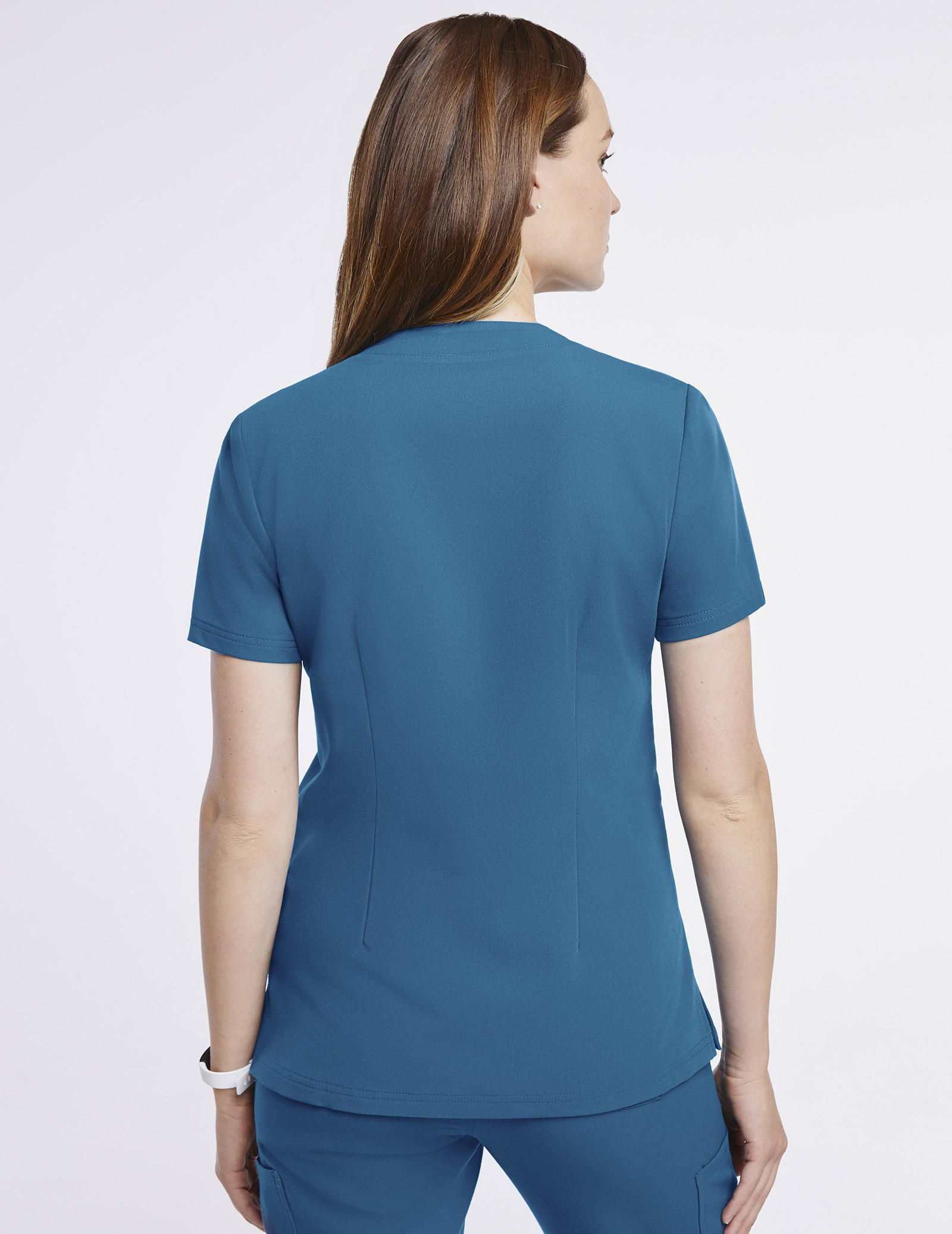 Women S Caribbean Blue Relaxed 3 Pocket Scrub Top Jaanuu   C11afb606f82d91f2f5bc0ab1ee2ef798d641d4e 