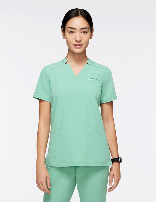 Women's 3-Pocket Scrub Top in Jade - Medical Scrubs by Jaanuu